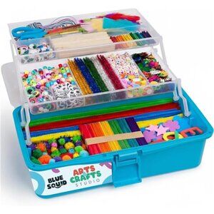 2800+ pcs Deluxe Arts Craft Supplies Box 2 Drawers 18 Compartments Crafting kit